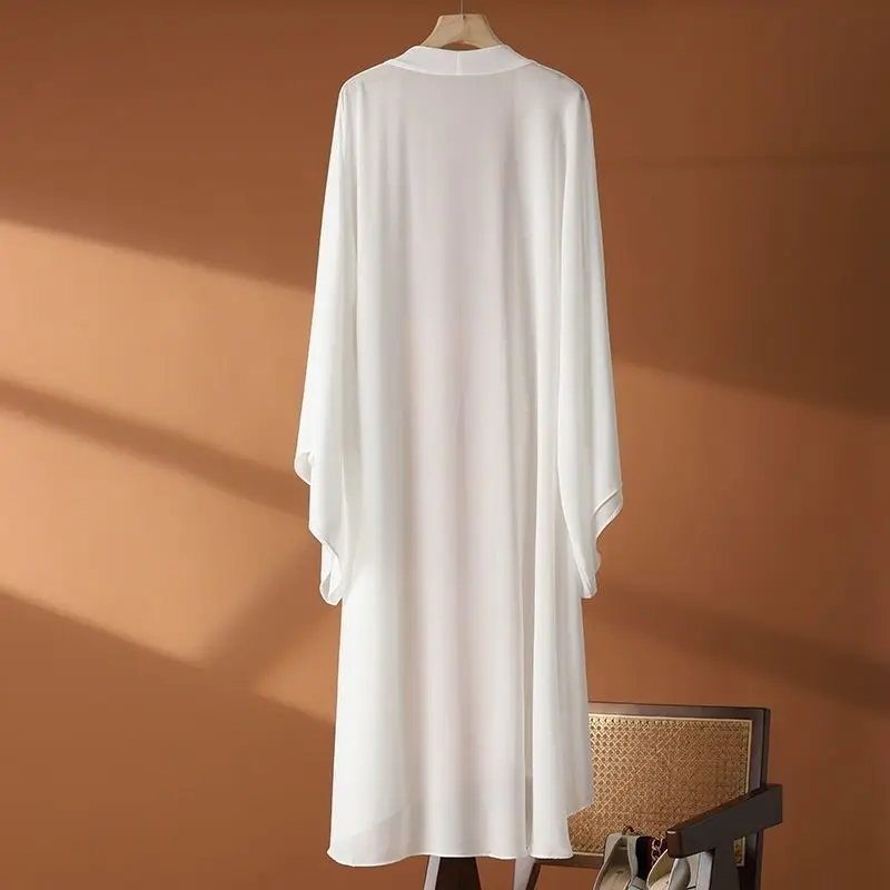 Summer Sun Protection Clothing Women Long Cardigan Women Chiffon Chinese Hanfu Coat Ladies Shawl Outerwear