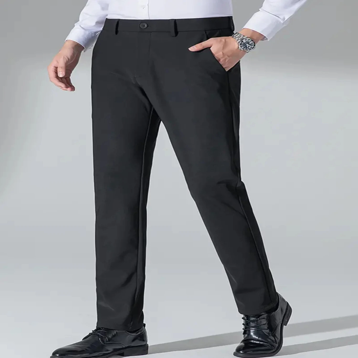 Small Size & Order Size Up, New MensBusiness Long Medium Elastic Dress Pants Taekwondo pants Wing chun Kung fu pants men