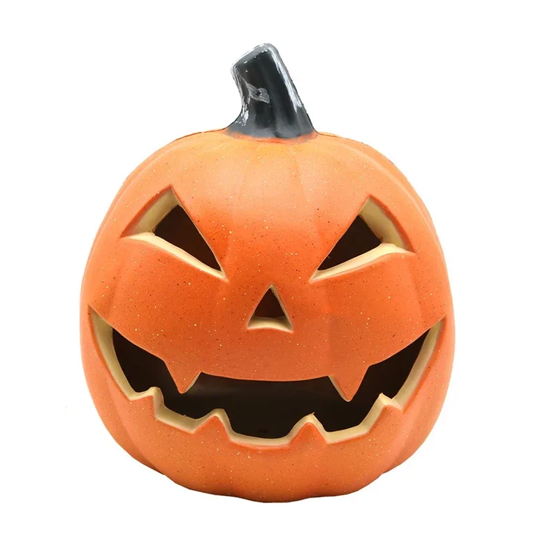 

24cm Halloween Pumpkin Led Lamp Creative Lantern Decoration Flashing Ghost Festival Glowing Shopping Park Indoor Garden Decorat