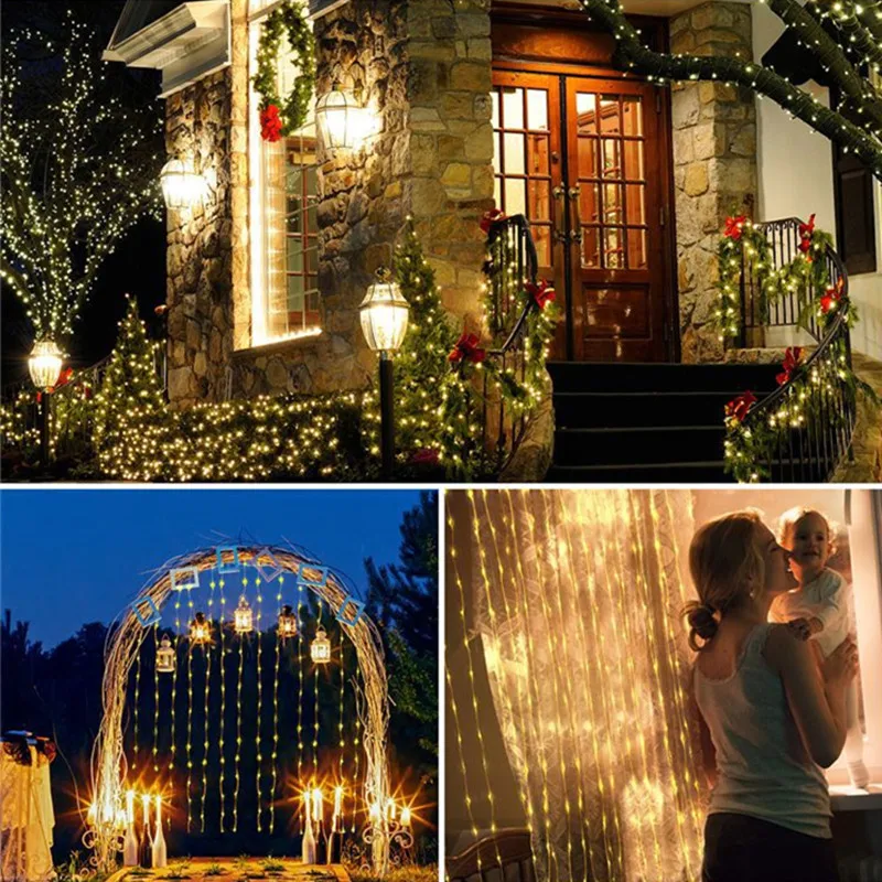 Description Picture 6 of item100 LED Solar Fairy Waterproof Copper Wire String Lights Christmas Party Garland Solar Power Lamp for Outdoor Garden Wedding