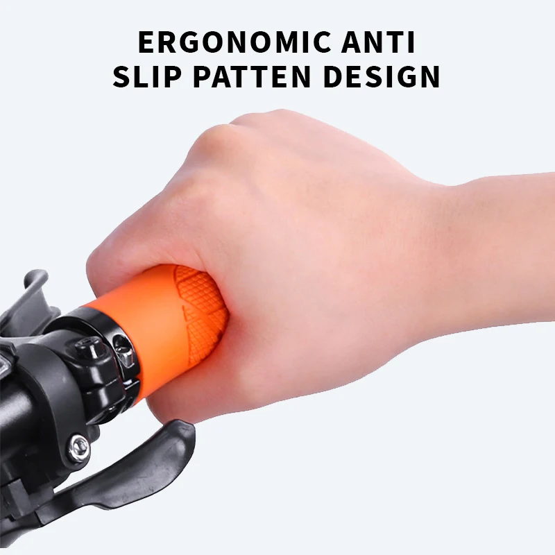BUCKLOS Bicycle Handlebar Grip Ergonomic Lock on Bike Handle Cover Shock-absorbing Cycling Handles Bar Soft Mtb Grips