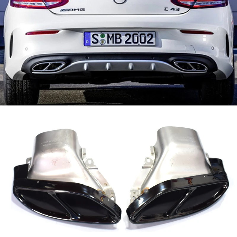 메르세데스 벤츠 C 클래스 W205, C180, C200, C250, C300, C450, GLE43, GLC, GLS, W212, 머플러, 자동차 배기 파이프, 배기 P 후방