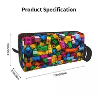 Lego Texture Makeup Bag Cosmetic Organizer Storage Dopp Kit Toiletry Cosmetic Bag for Women Beauty Travel Pencil Case 2