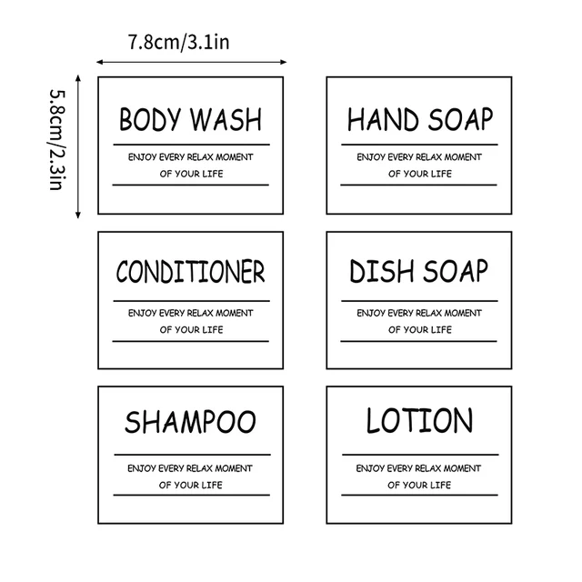 White-6pcs Label