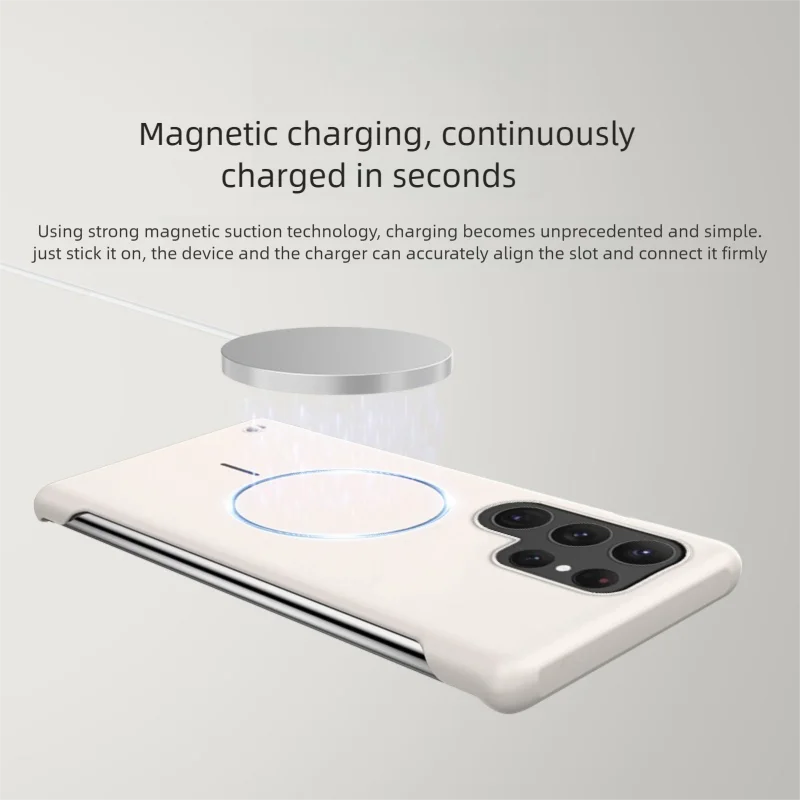 Ultra Slim Frameless Magnetic Wireless Charger-Compatible Phone Case