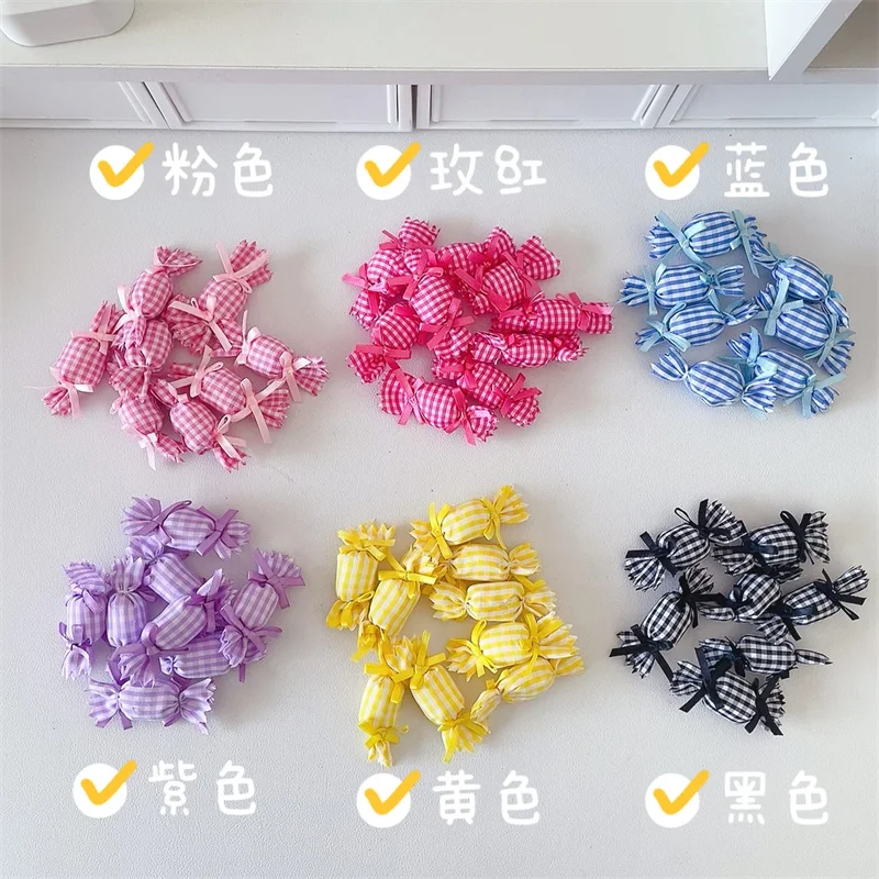 10 pieces of cloth filled cotton candy DIY cute girl handmade clothes photo frame hairpins sweet material accessories