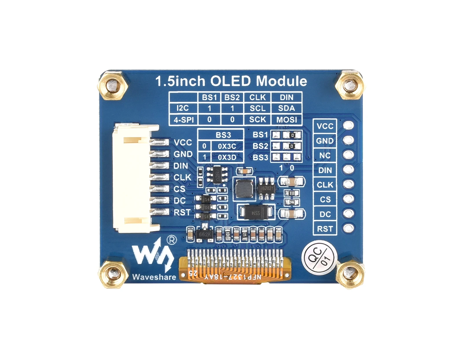 1.5 ġ OLED , 28x128 ȼ, 16 ׷ ü߰, SPI/I2C ̽,  , Ƶ̳, STM32   Բ 