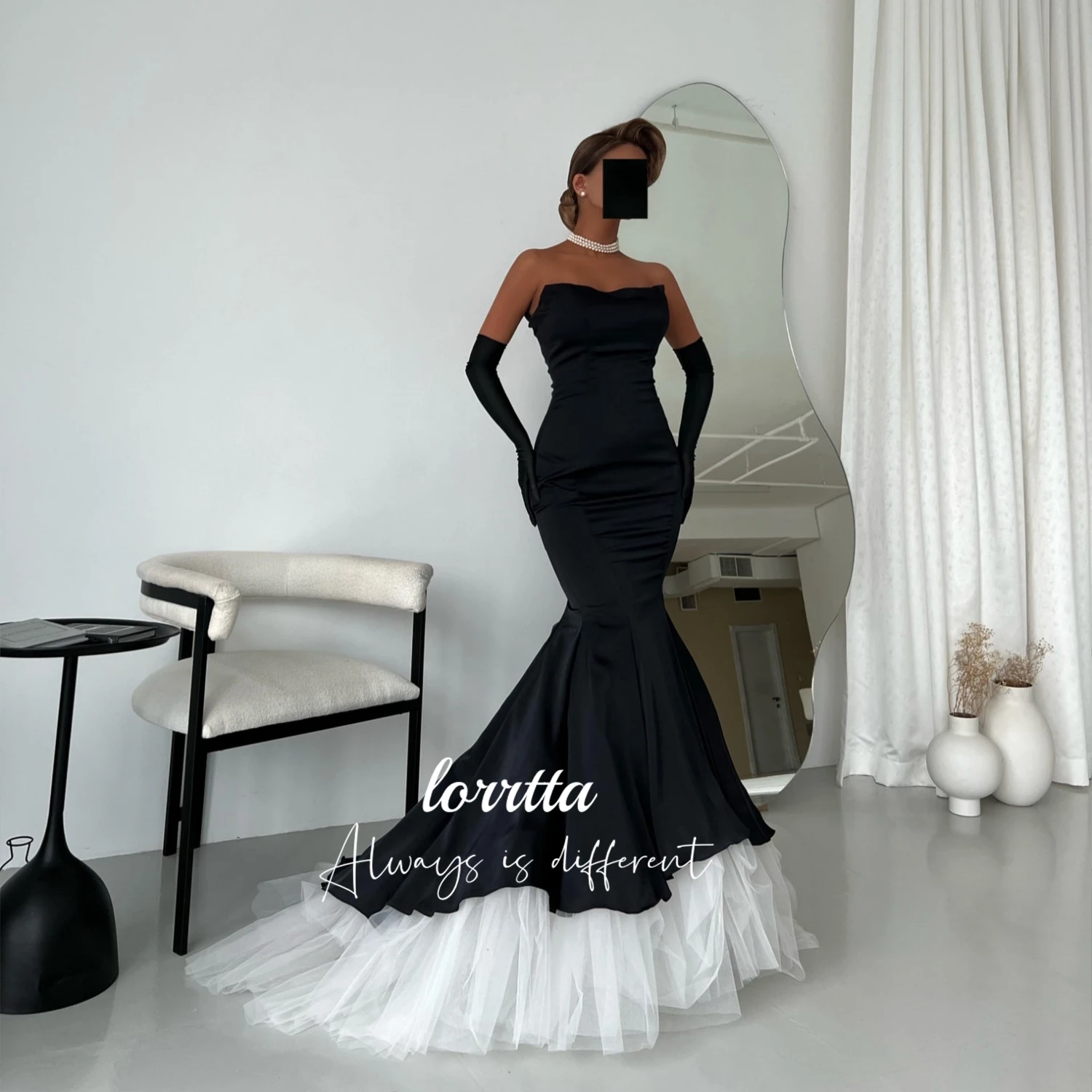 

Lorrtta Black Grace Evening Dress Mermaid Elegant Gowns Gown Luxurious Dresses Party Women 2024 Guest Wedding Women's Prom Long