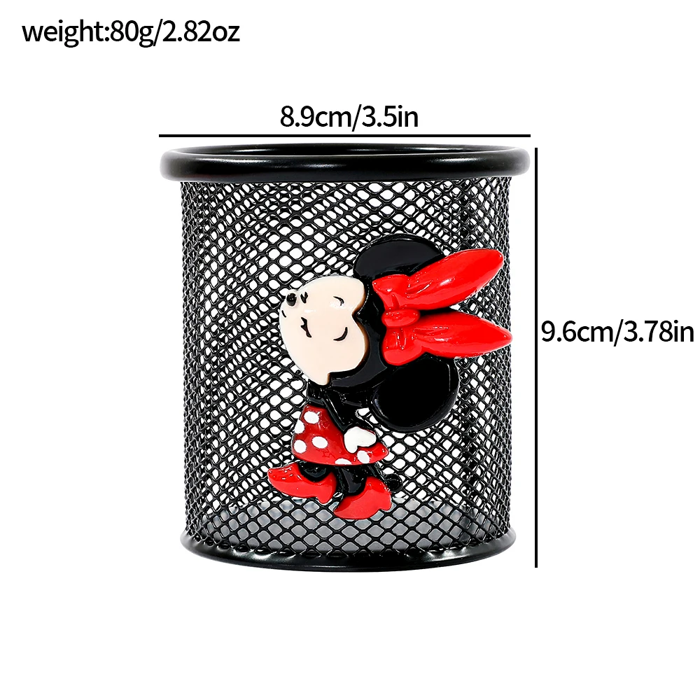 Disney Mickey Black and White Cartoon Pattern Pencil Holder, Metal, Minnie Fan's Study Organizer Birthday Gift 2