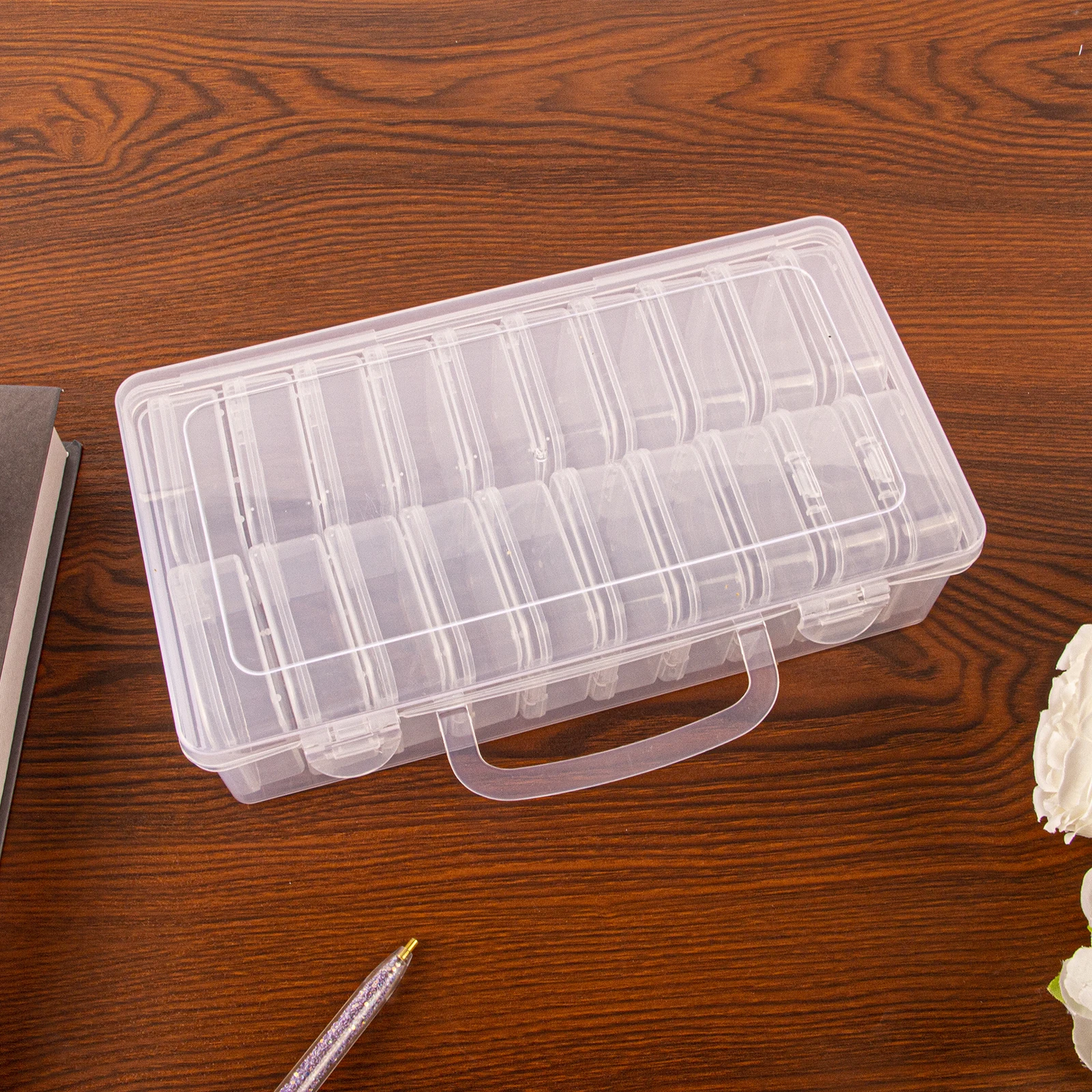 1 Set of 20 Grid Storage Boxes Storage Gift Diamond Painting Stone Beads Suitable for Diamond Embroidery Box DIY Craft Storage