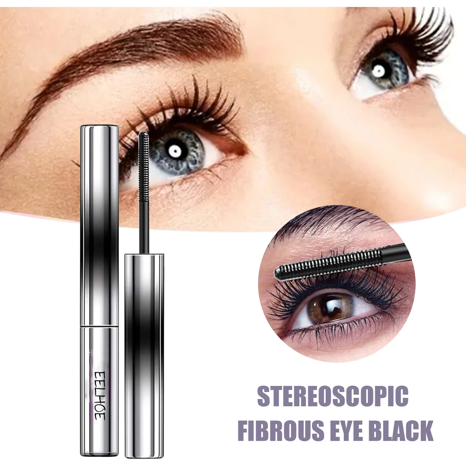Curling Mascara Lengthening Lasting Styling Eyelash Extension Natural Volume Thickening Lashes Silk Fiber Waterproof Makeup 4g