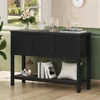 Console Sofa Table, Modern Entryway Table with Sehves, Couch Table with Storage (47.24 Inch Wide, Black) 6