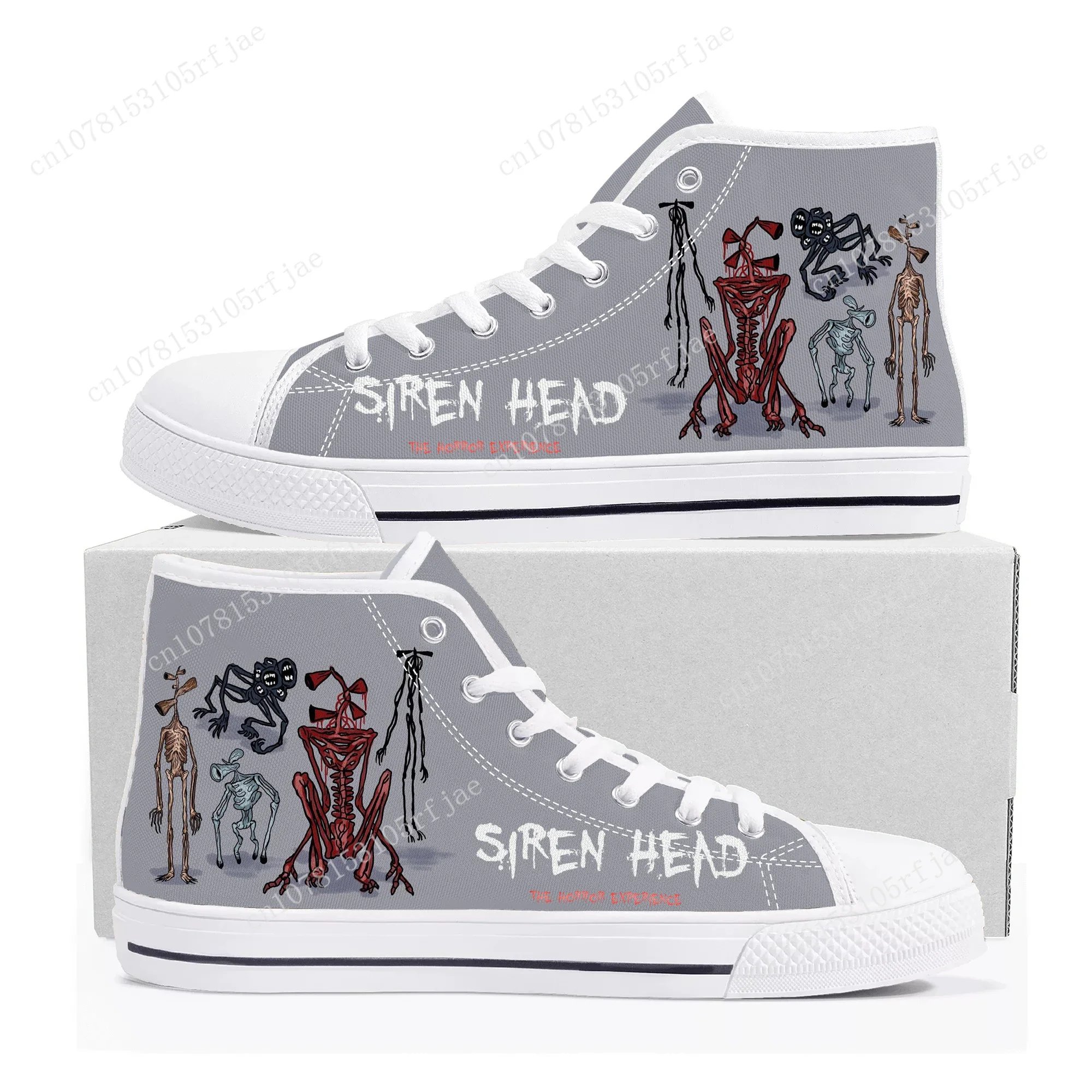 Siren Head High Top Sneakers Hot Cartoon Game Mens Womens Teenager High Quality Fashion Canvas Shoes Casual Tailor Made Sneaker