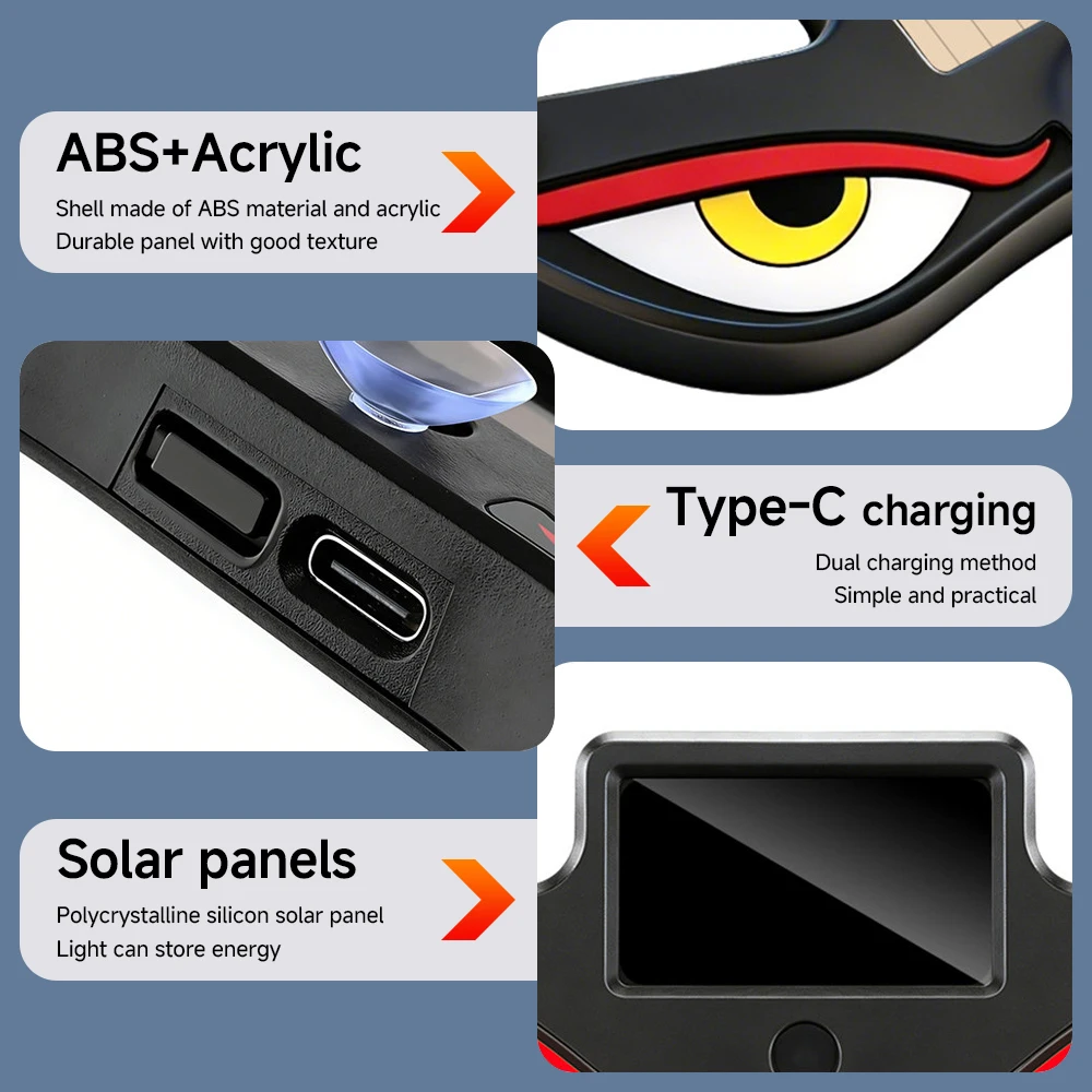 Solar-Powered Devil Eye Warning Light for Vehicles - No Wiring Required