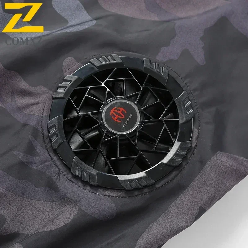 COMXZ Men's Ice Vest Fan Air Conditioner Clothes Cool Vest Sport USB Rechargeable Cooling Vest Summer Camping Fishing Overalls