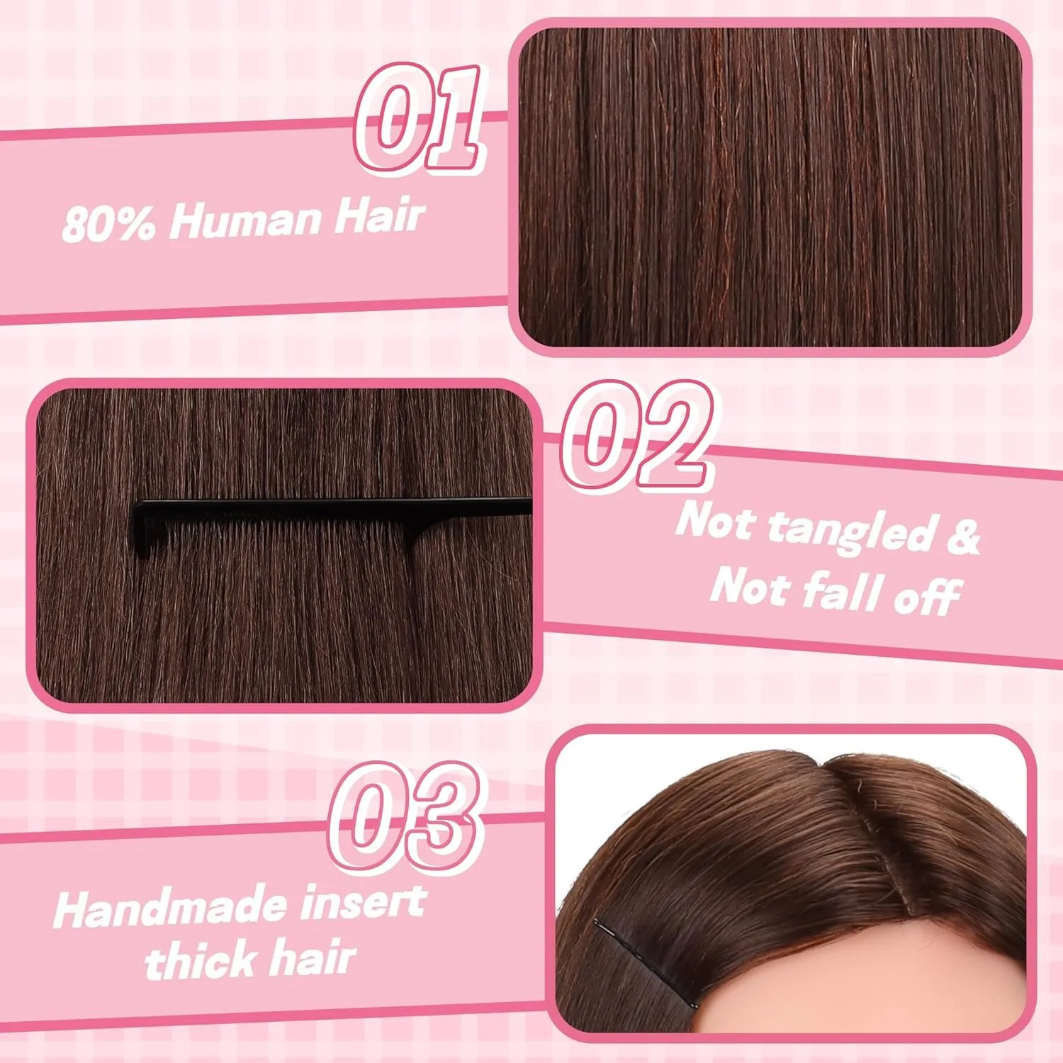 26-28 Inch Long Mannequin Head with 85% Real Human Hair Cosmetology Manikin Head With Stand For Hairdresser Training Practice