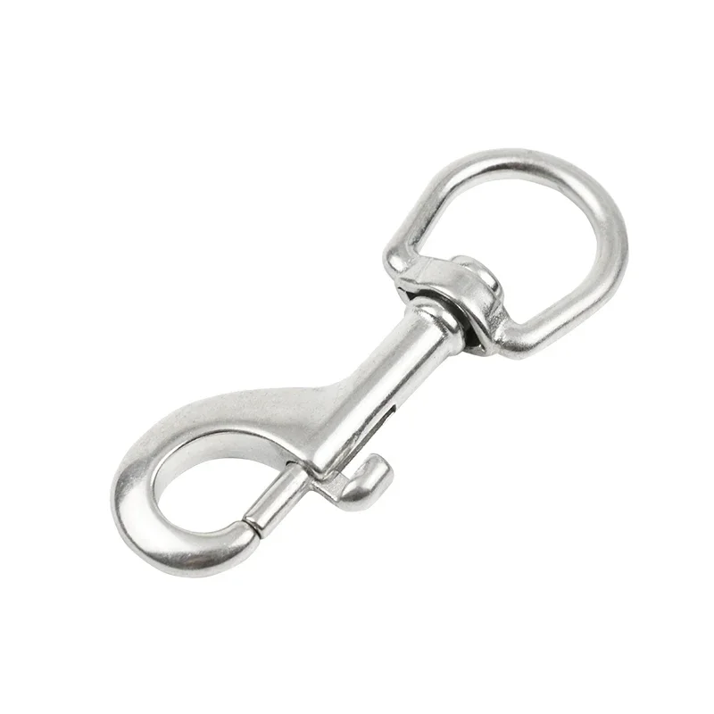1PCS 304 Stainless Steel Clasp For Dog Key Chain Marine Diving Single Clasp Marine Components Equipment With Swivel