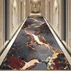 Modern Marble Hotel Promenade Carpet Corridor Home Decor Entrance Floor Rugs Customization Non-slip Washable Hallway Carpet 2
