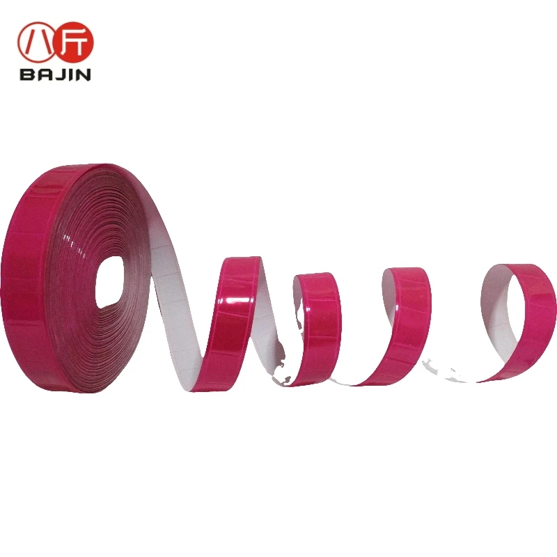 보안용 방수 PVC 반사 라이트 밴드 테이프, 핫 핑크, 터키석, 오렌지, 그레이, 그린, 25mm 너비, 50 야드 롤