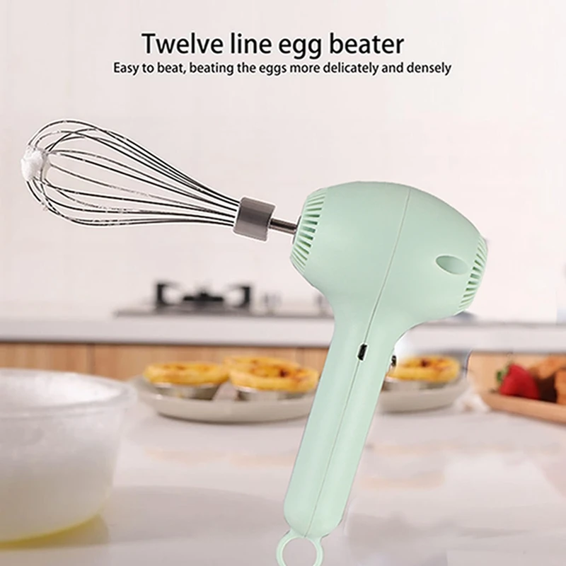 Wireless Portable Electric Food Mixer Automatic Whisk Dough Egg Beater Baking Cake Cream Whipper Kitchen Tool 6