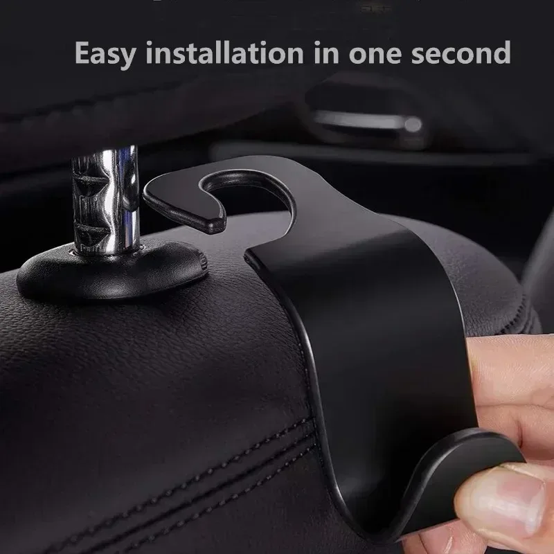 2/4/8PCS Car Headrest Hooks Hanger Seat Back Organizer Holder Clips Auto Fastener For Bags Purses Storage Interior Accessories