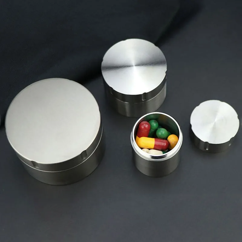 Durable Titanium Alloy Waterproof Medicine Storage Canister