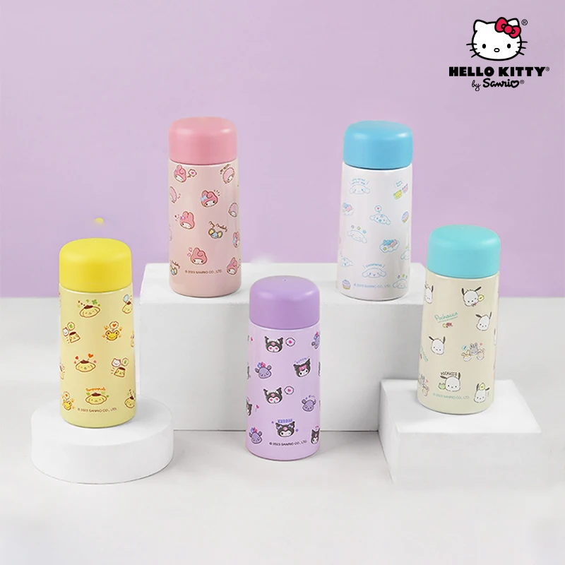 

Sanrio Kuromi Cinnamoroll Mini Thermos Cup Stainless Steel Water Bottle Kawaii Girl Heart 150ml Keep Cold Portable for Students