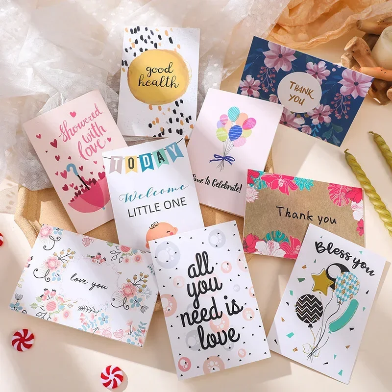 Thank You Card Party Invitation Cards Wedding Birthday Festival Blessing Card DIY Gift Cards 40Pcs
