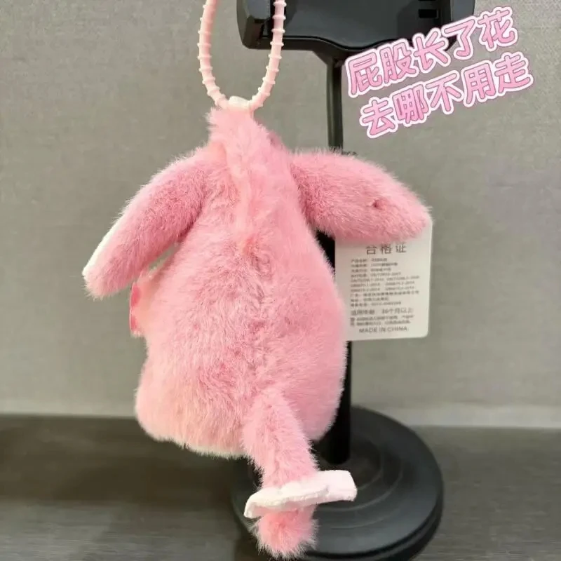 Cartoon Eeyore Esel Rosa Blume Plüsch-Schlüsselanhänger Mädchen Kawaii Rucksack-Anhänger Dekoration Puppe Valentinstag Mädchen Geschenk Spielzeug – Detail 3