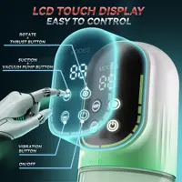 4in1 LCD Automatische Männlicher Masturbator Stoßen Rotierenden Saugen Masturbation Tasse Blowjob Penis Pumpe Tasche Pussy Sex Spielzeug für Mann 4