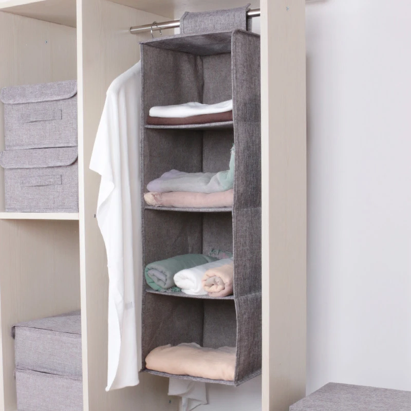 1/3/4/5Layer Storage hanging bag, multifunctional clothing organizing bag, Foldable Closet Clothes Sorting Bag Storage Pouch 5