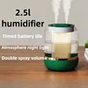 2.5L Humidifier USB Double Spray Home Dormitory Office Bedroom Desktop with Small Night Light Constant Temperature Aromatherapy 1