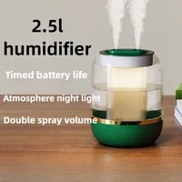 2.5L Humidifier USB Double Spray Home Dormitory Office Bedroom Desktop with Small Night Light Constant Temperature Aromatherapy 1