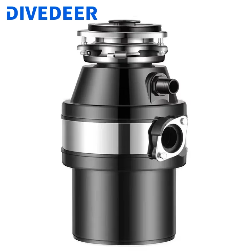 DIVEDEER Garbage Disposal 560W Household Air Switch Kitchen Waste Kitchen Food Bone Crusher Shredder