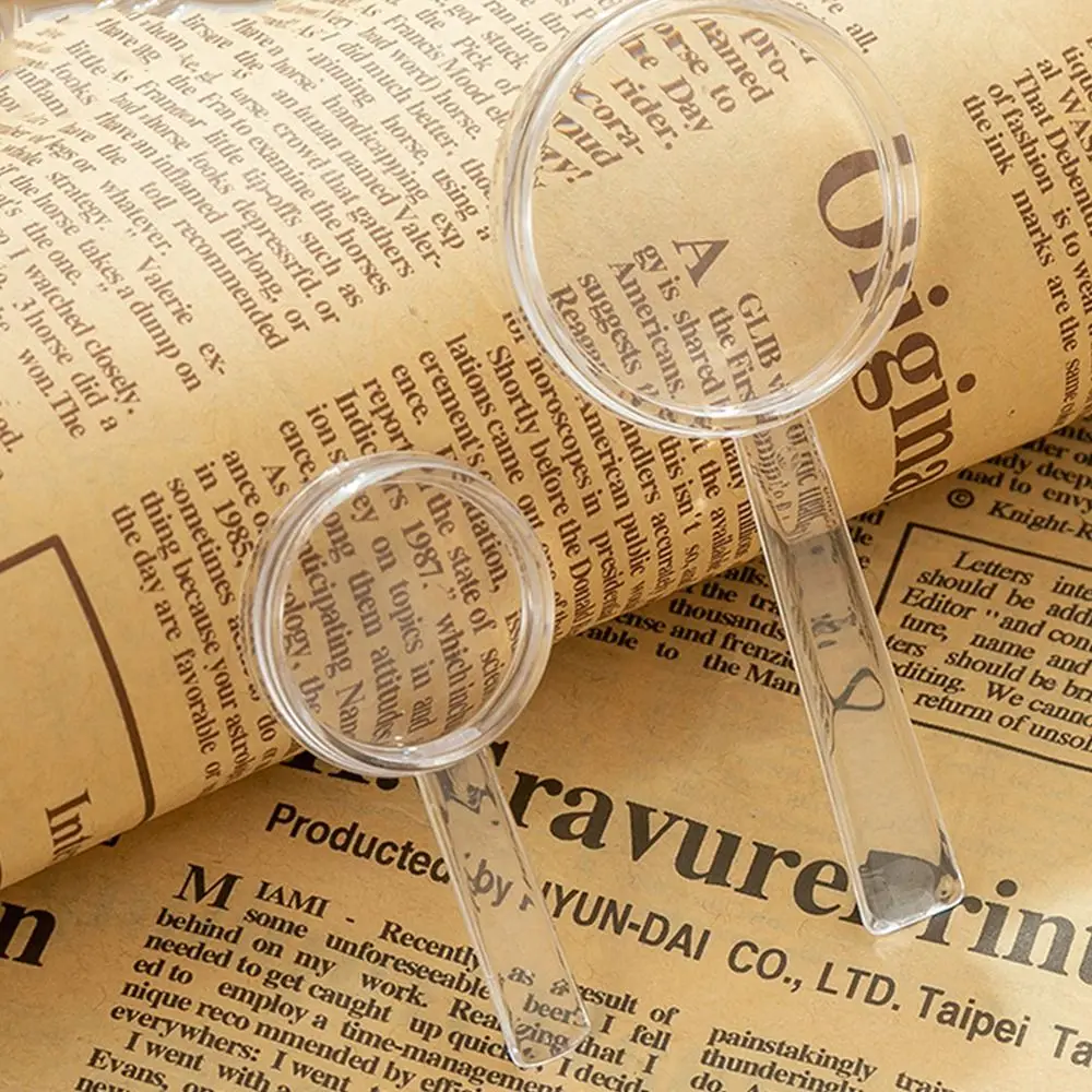 Set of 10 Handheld 3X Magnifying Glass Fresnel Lenses for Reading and Exploration