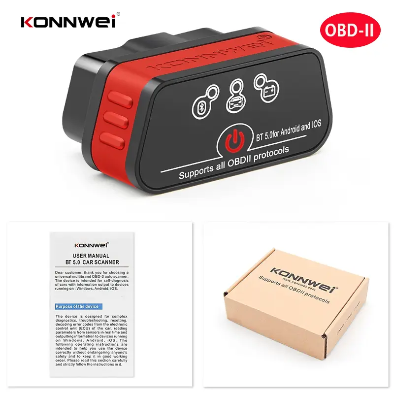 2025 New KONNWEI KW901 ELM327 V1.5 Bluetooth5.0 Car Auto OBD2 Scanner Android/IOS Car Diagnostic Tool Code Reader pk Vgate ICAR2 - Image 9