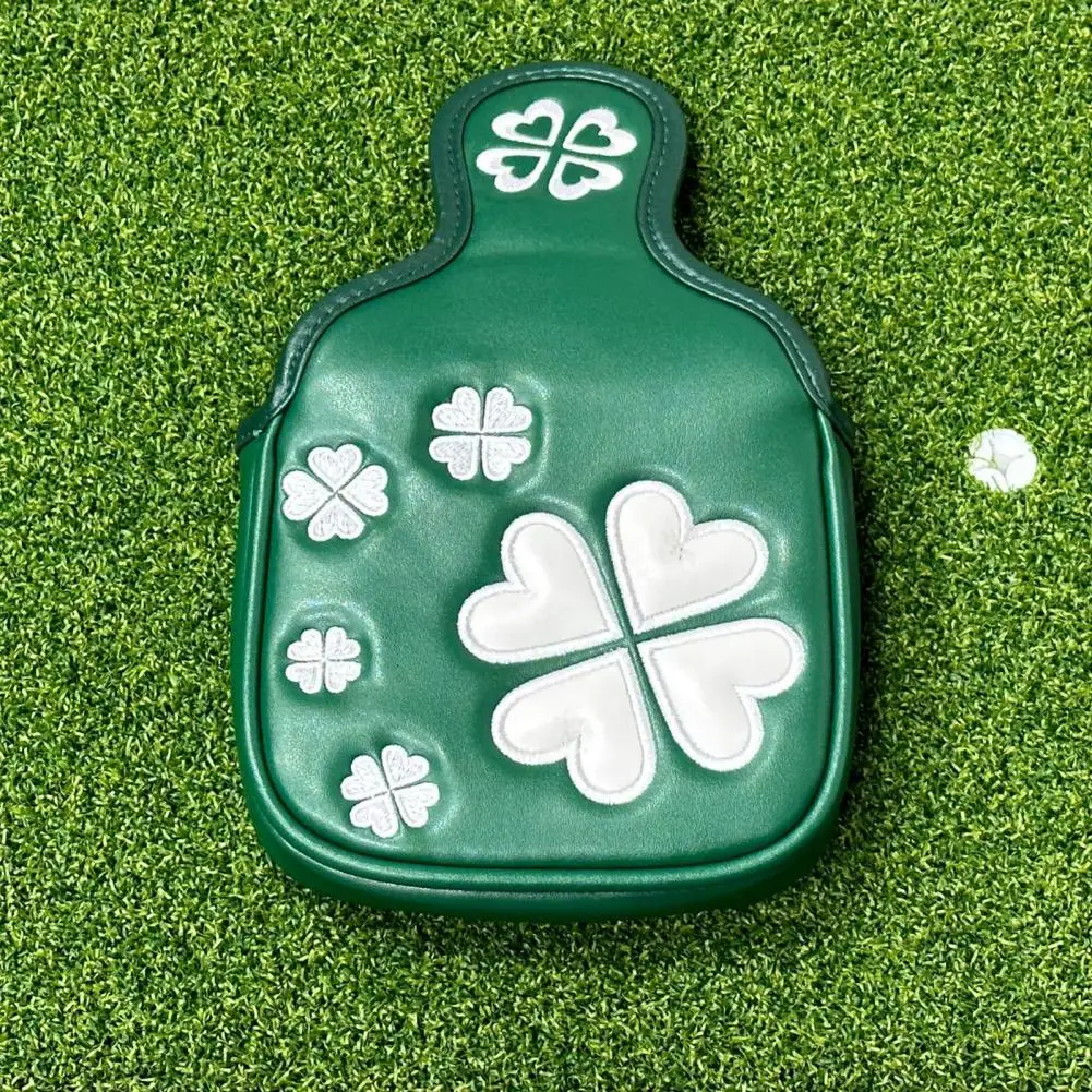 Magnetic Closure Golf Club Head Cover Golf Club Protector Faux Leather Soft Lining Golf Putter Cover Waterproof Golf Rod Sleeve
