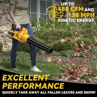 Machine de tempête d'élimination de feuilles de cour de ventilateur sans fil de 32000 tr/min pour des outils électriques de maison et de rue pour la broche de batterie de 20V de Dewalt 5