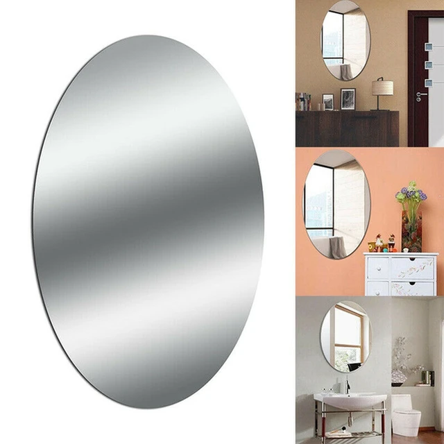 Large Adhesive Sticker Mirror  Bathroom Wall Adhesive Mirror - Mirror  Sticker - Aliexpress