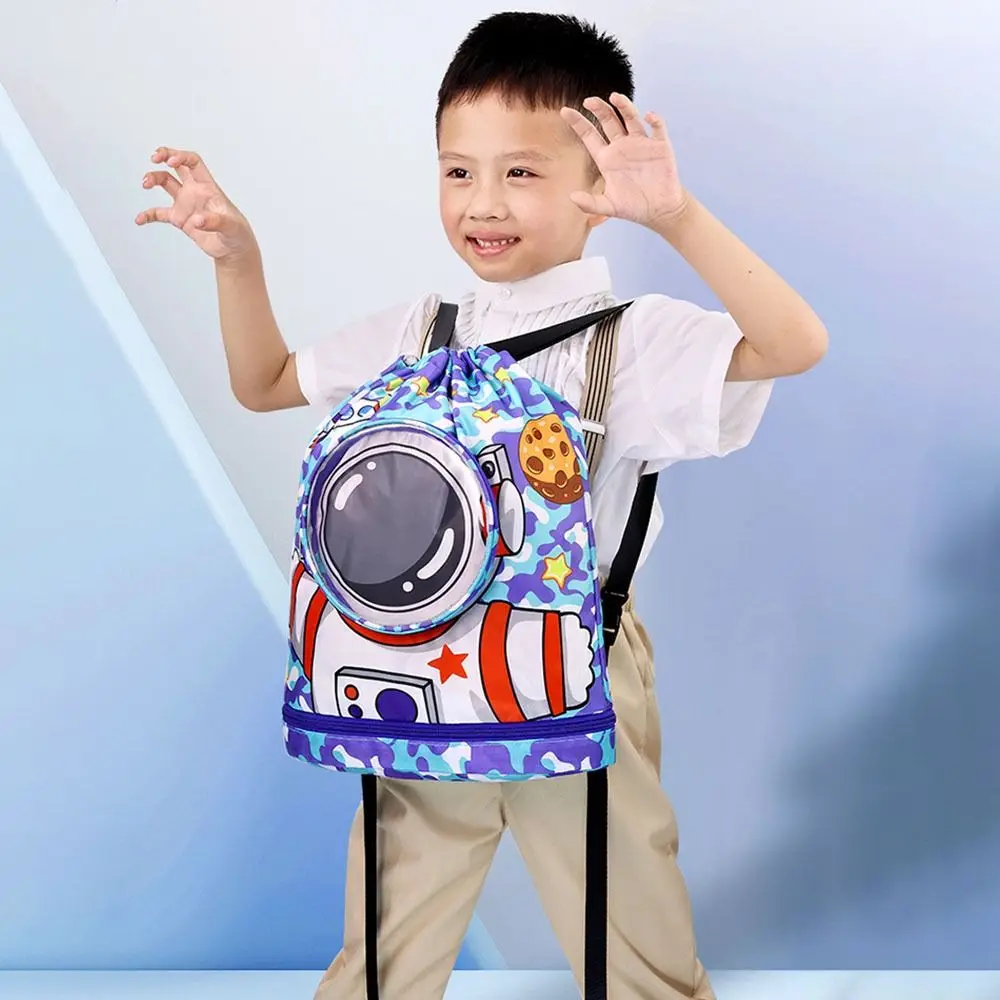 Children's Swimming Bag Wet Dry Separation Waterproof Toiletry Storage Bag Sports Portable Cute Beach Backpack for Boys Girls waterproof bag swimming bag dry bag