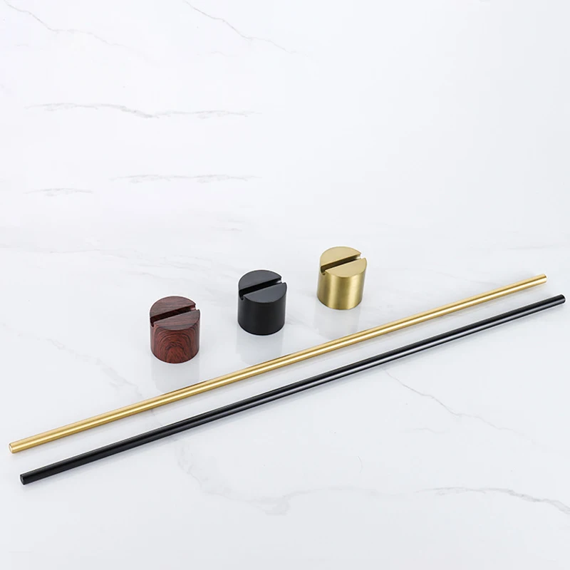 40/50cm Movable Towel Bar Towel Hanger Bath Holder Wall Bar Space Aluminum Bathroom Shelf Kitchen Storage Rack