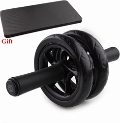 Enhanced Ab Roller Wheel with Knee Pad and Resistance Bands for Effective Core Workouts (Black)