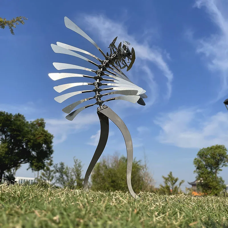 Magical Metal Rotating Windmill Humanoid Windmill Outdoor Powered