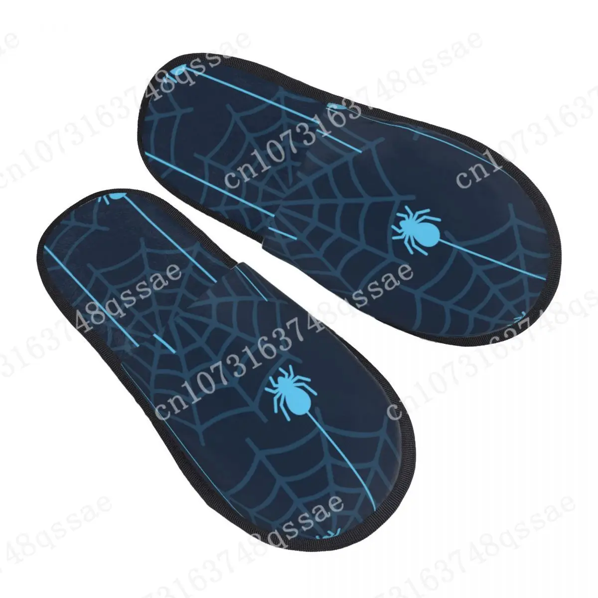 

Halloween Spider And Spider Web Slipper For Women Men Fluffy Winter Warm Slippers Indoor Slippers