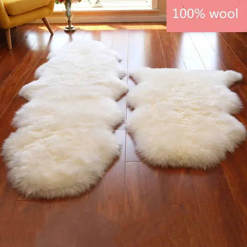 

Роскошный Австралийский мягкий маленький ковер из натуральной овечьей шерсти, ковер, диванная подушка, одеяло из натурального меха, искусственное напольное одеяло