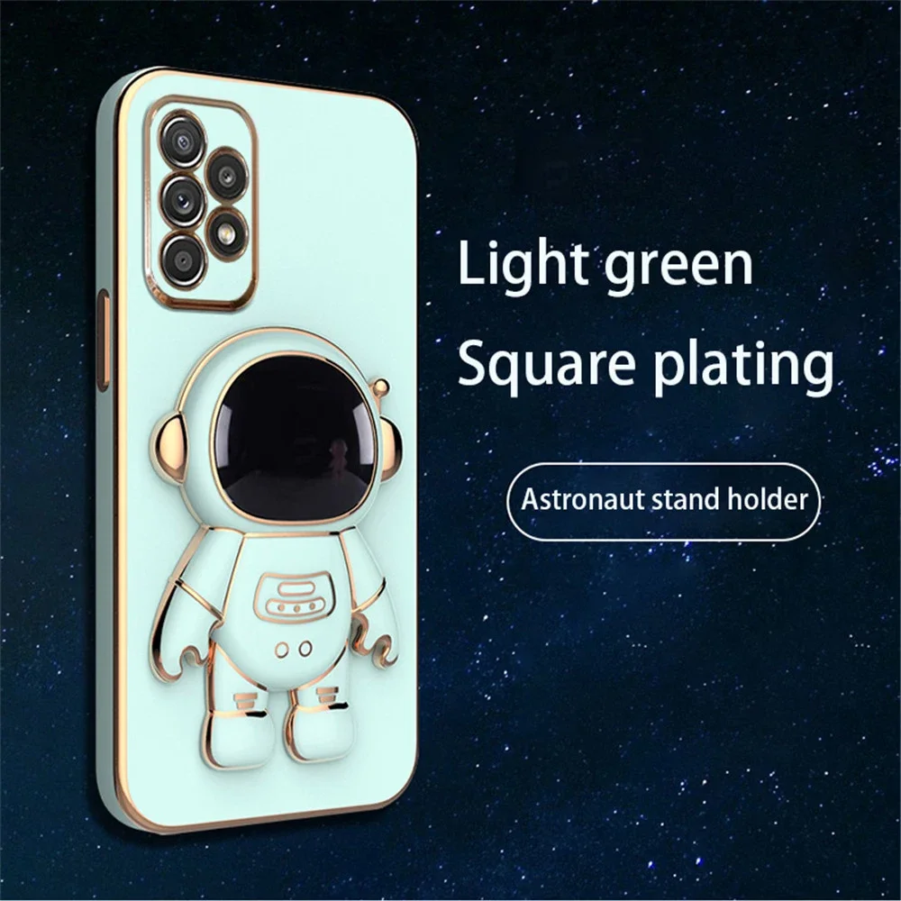 Astronaut Space Plating Holder Candy Color Silicone Stand Case