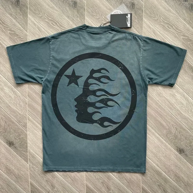 

Женские футболки из чистого хлопка с принтом с надписью «Hell Star»