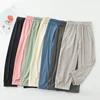 Children Loose Spring Summer Pants Anti-mosquito Trousers Outdoor Wear Boys Girls Baby Ice Silk Leggings
