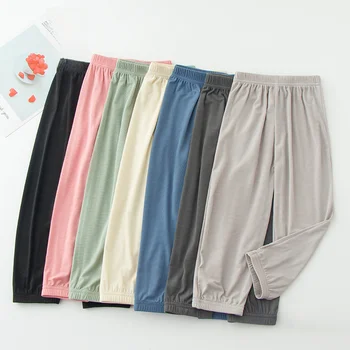 Children Loose Spring Summer Pants Anti-mosquito Trousers Outdoor Wear Boys Girls Baby Ice Silk Leggings