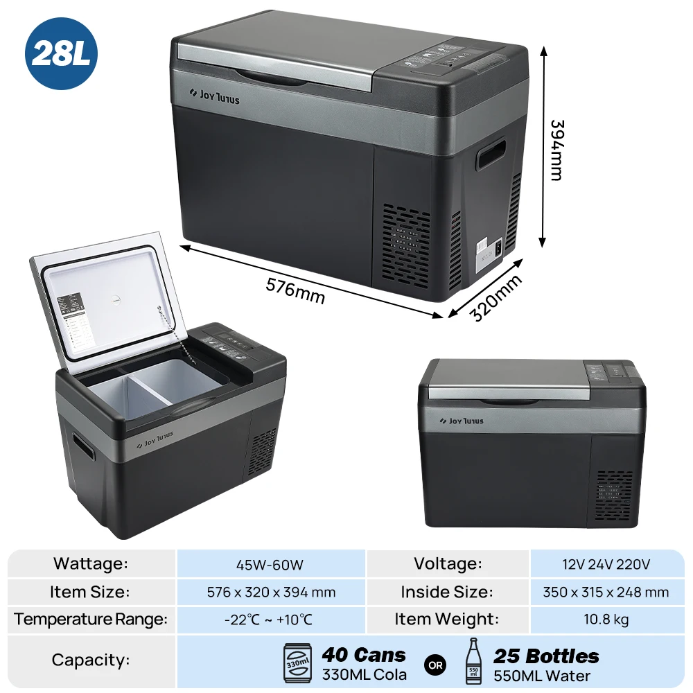 Nevera portátil de compresor 12V/24V MESTIC MCC-25 capacidad 25 L